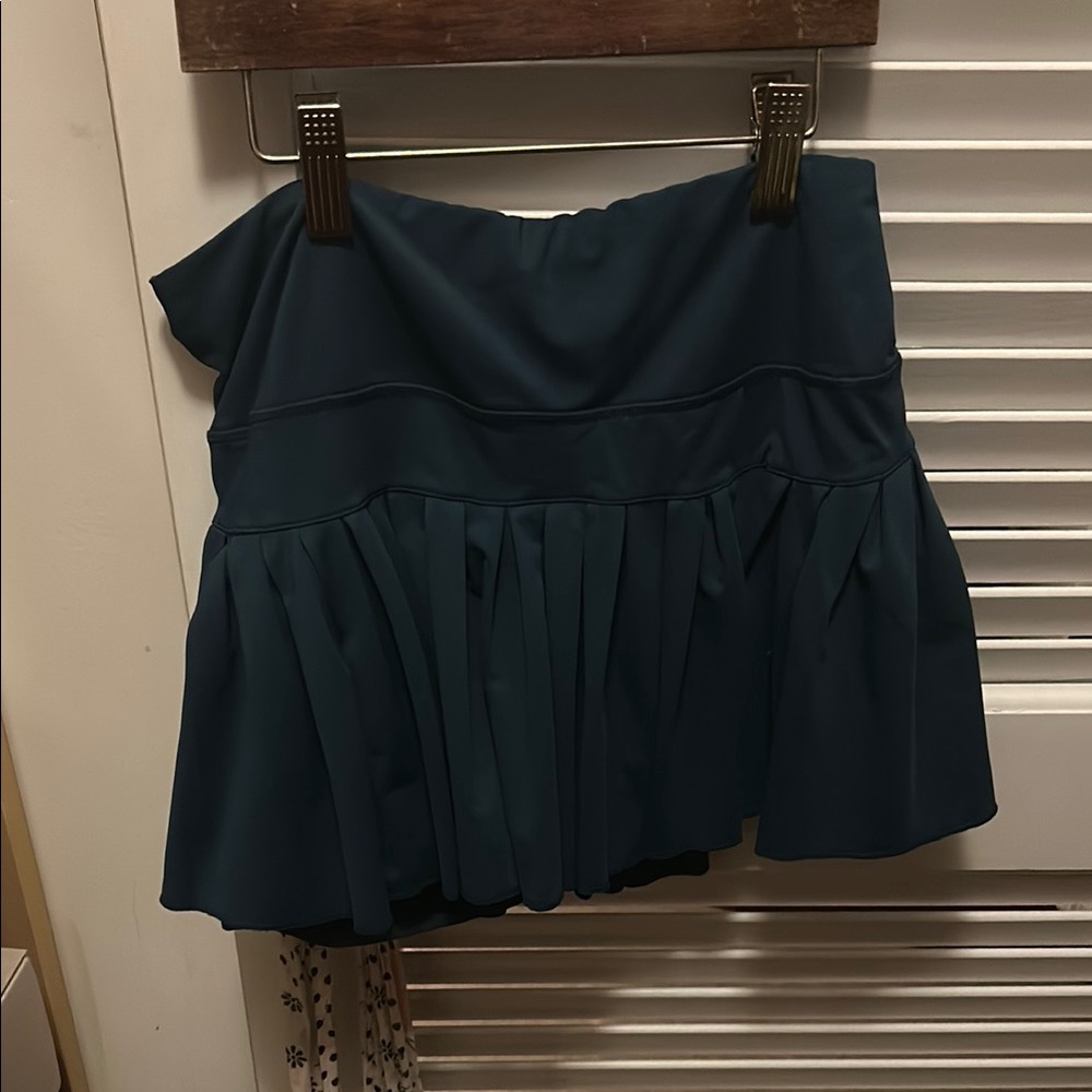 Elegant Teal Mini Skirt